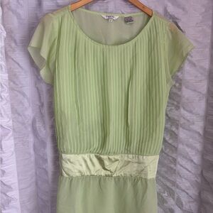 matcha green pleated top